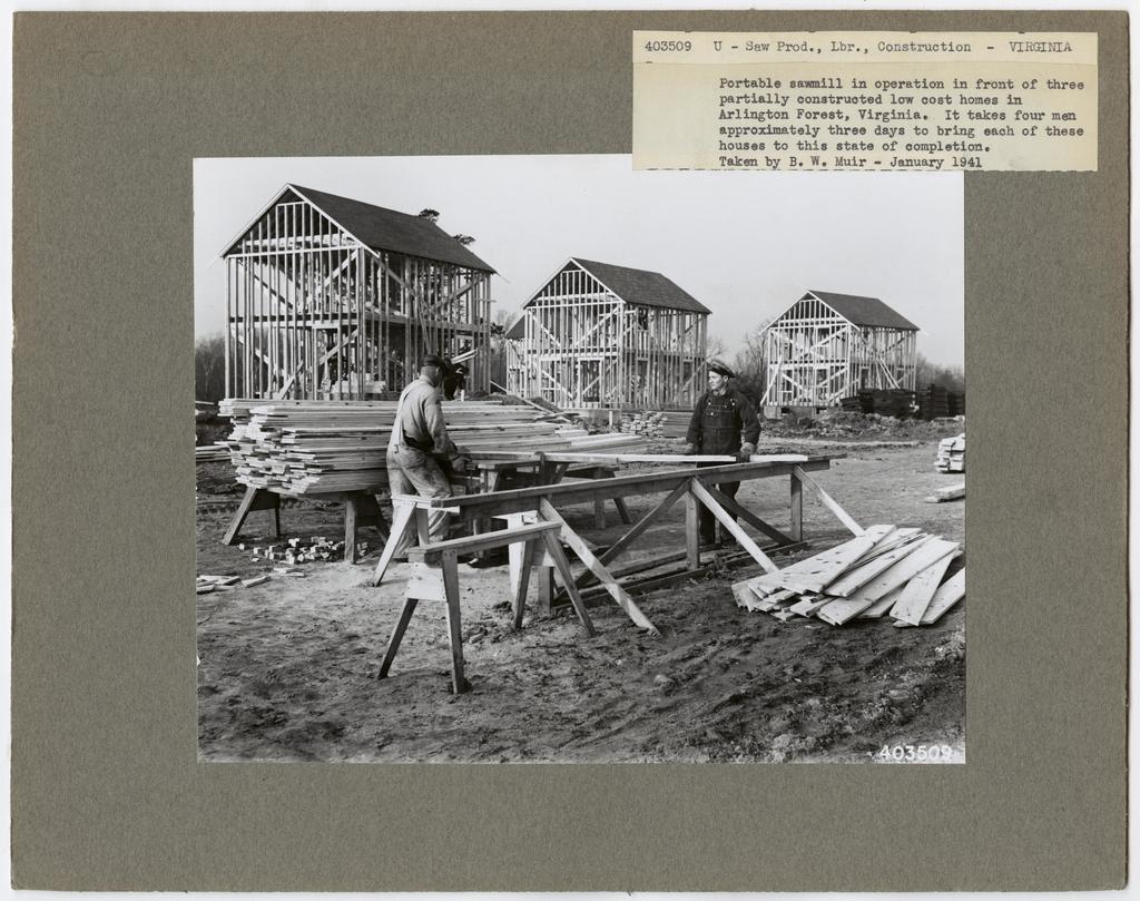 Large Sawmills - Virginia, National Forest Service photograph. - NARA ...