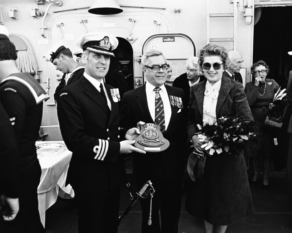 From left to right CMDR B. Wilson commanding officer of the Australian ...