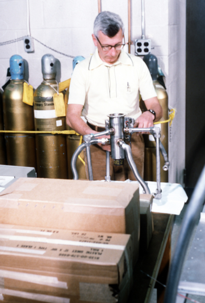 Charles Forsberg Assembles An Air Sampler In The Air Force Geophysics ...