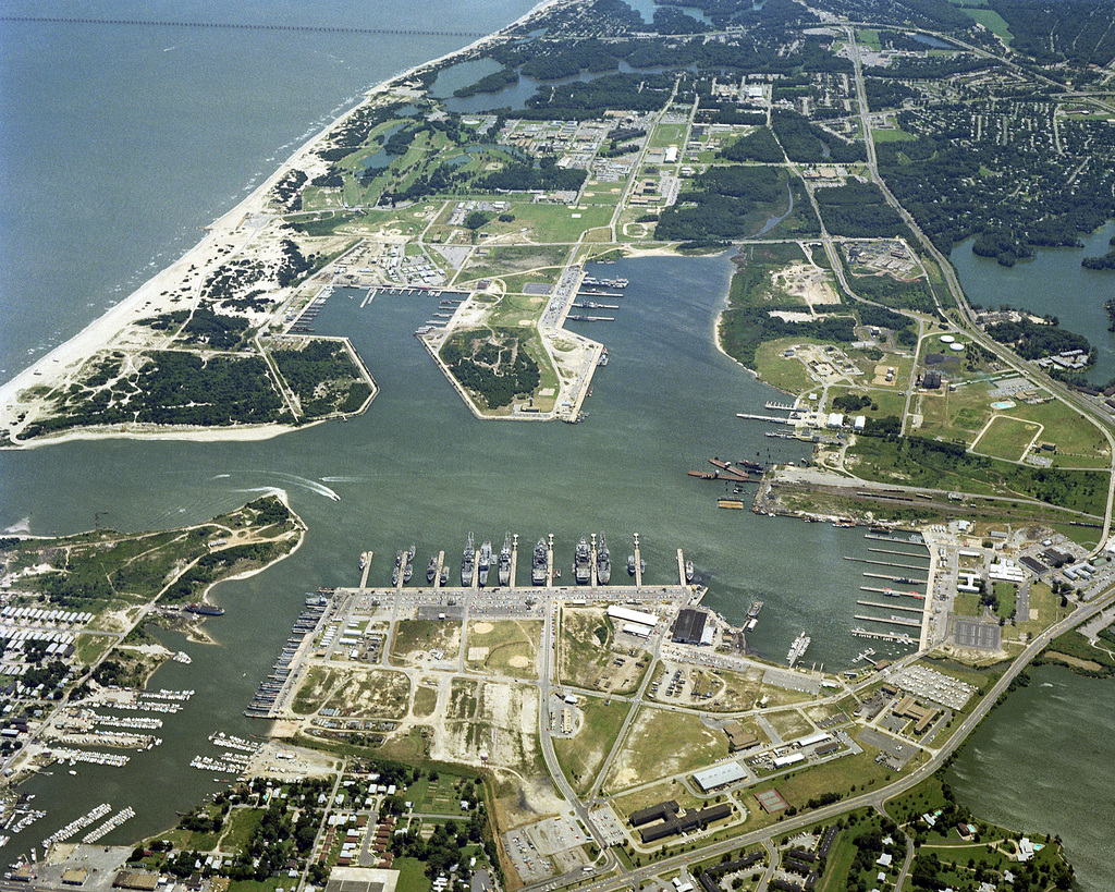 An aerial view of the Naval Amphibious Base, Little Creek PICRYL