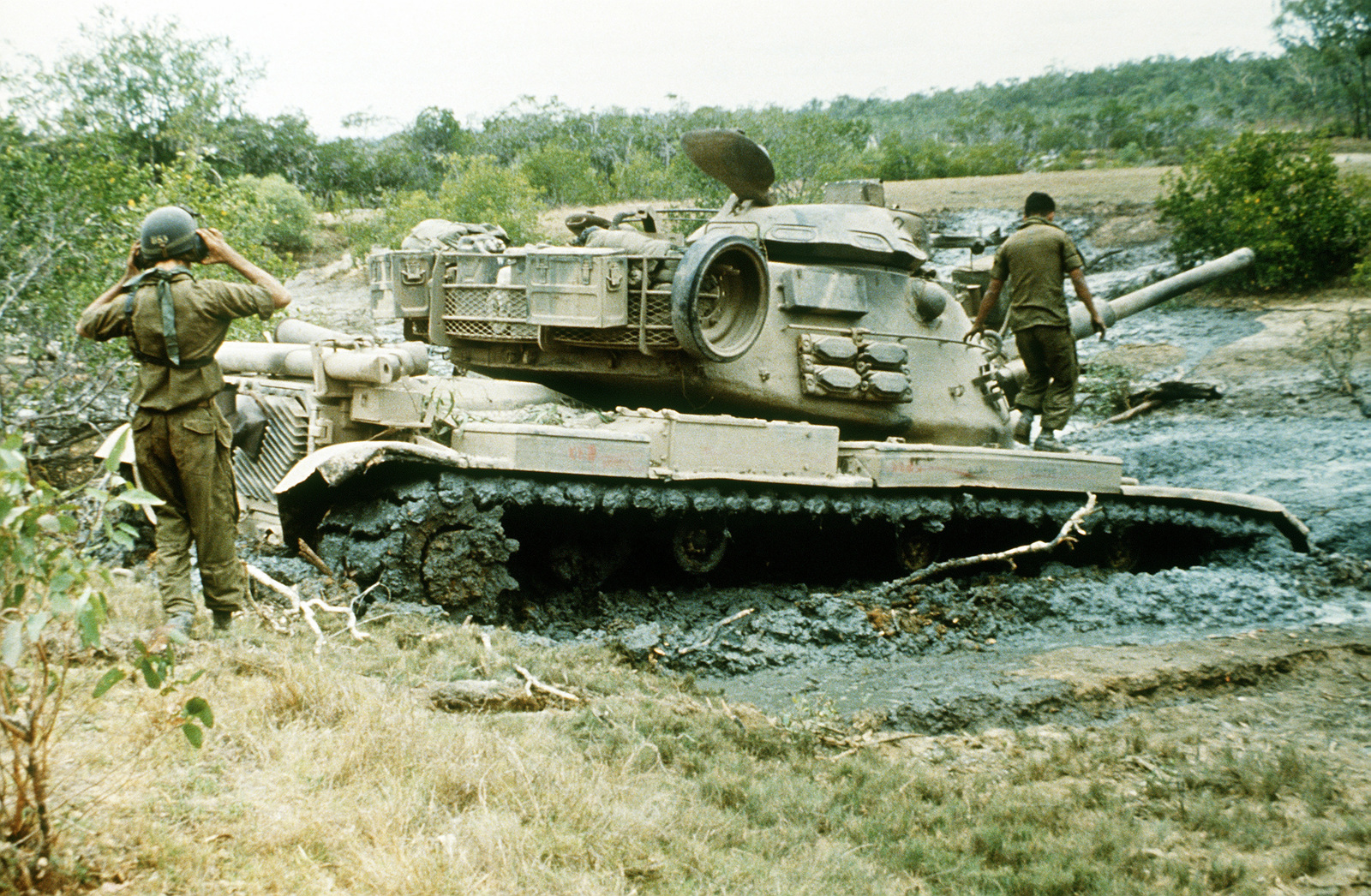 An M-60A1 tank attached to the 31st Marine Amphibious Unit (31st MAU ...