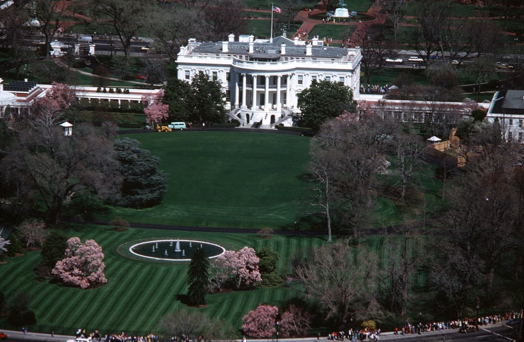 white house lawn overhead