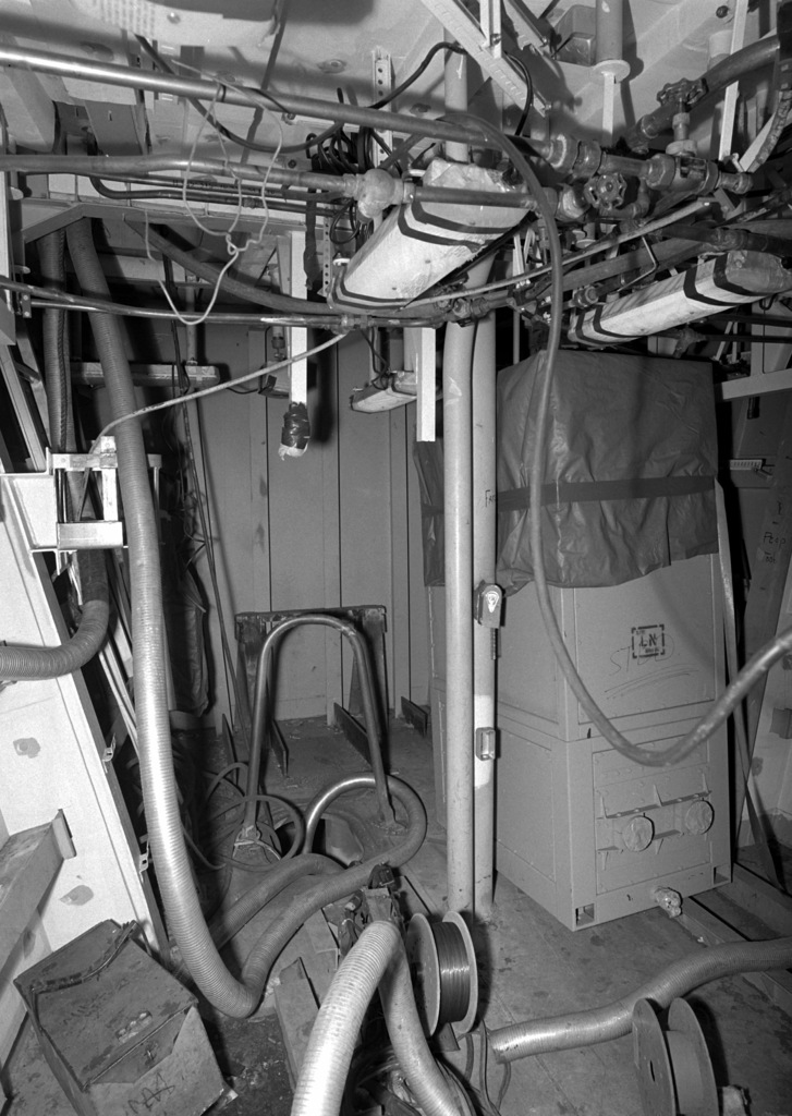 The sonar equipment room aboard the guided missile frigate DOYLE (FFG ...