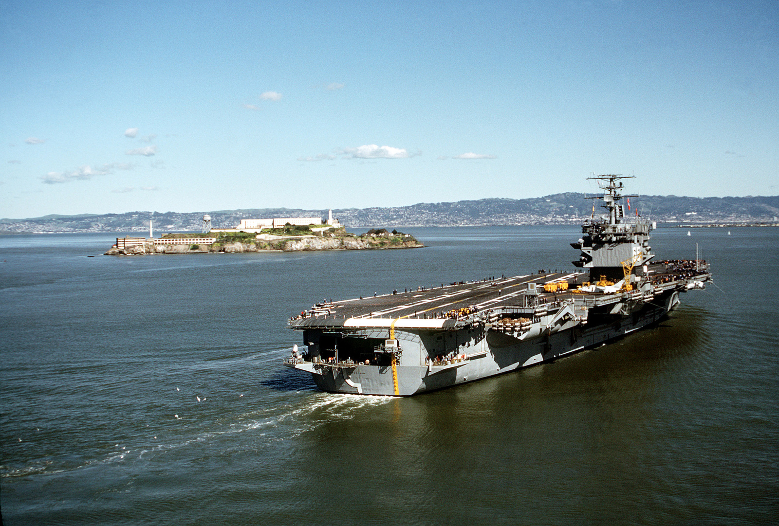 A Starboard Quarter View Of The Nuclear Powered Aircraft Carrier Uss Enterprise Cvn 65 8822