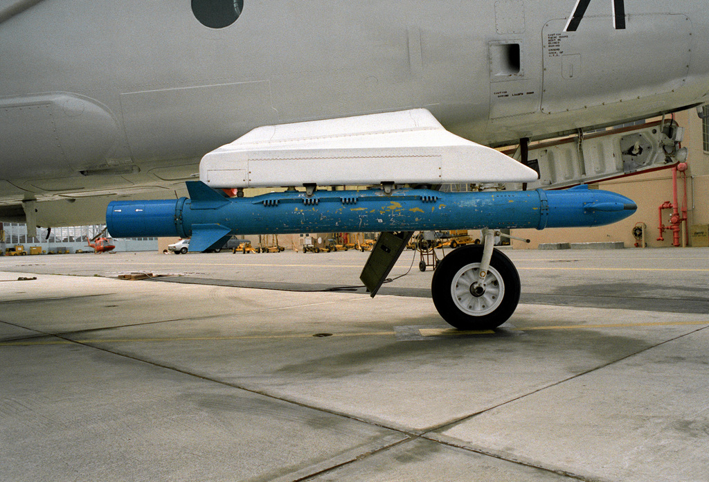 A View Of An Electronic Warfare (jammer) Pod Installed On An A-3 