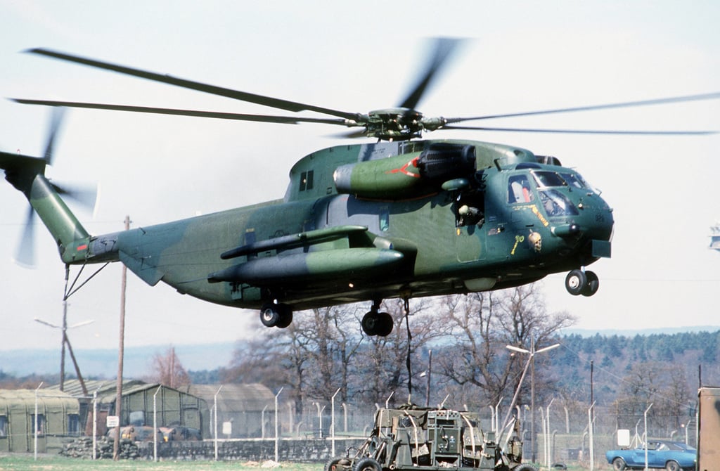 A Right Side View Of A CH-53C Super Jolly Helicopter From The 601st ...