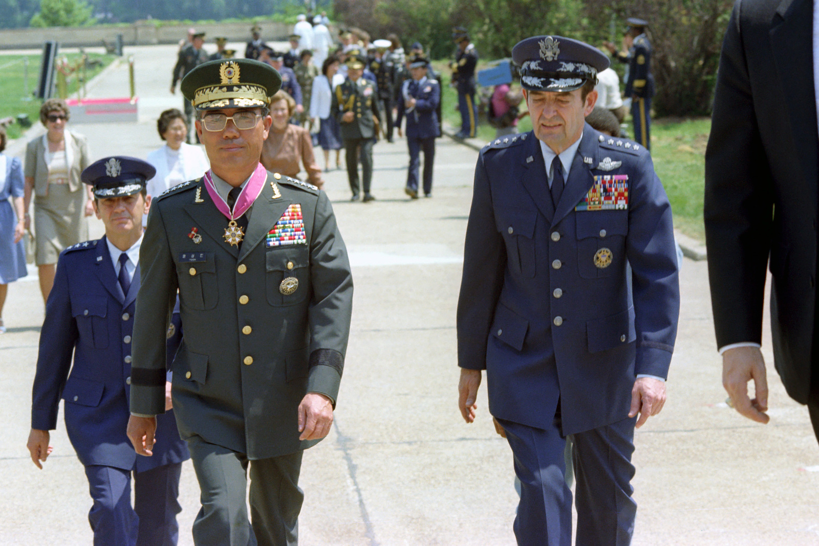 U.S. Air Force GEN. David C. Jones (second from right ...