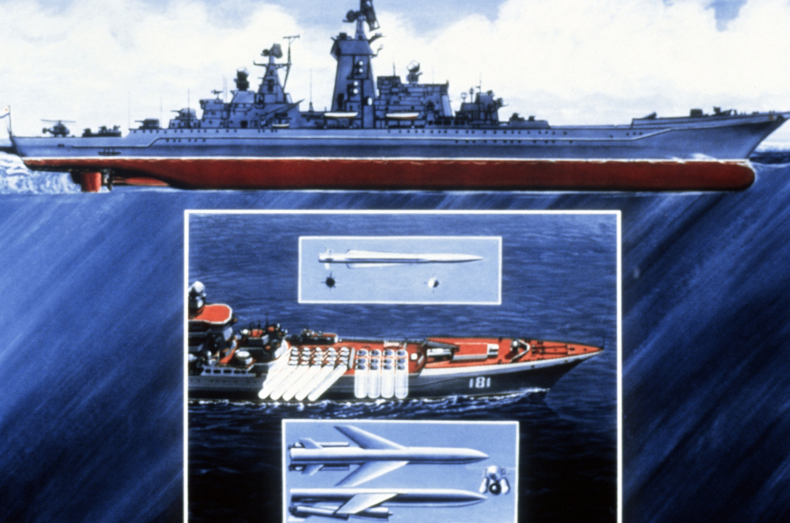 An Artist's Concept Of The Soviet Nuclear-powered Cruiser KIROV ...