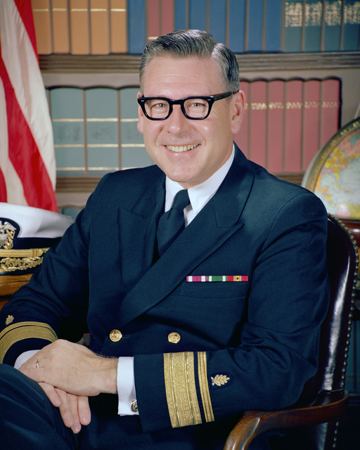 Portrait: US Navy (USN) Rear Admiral (RADM) (upper Half) John B. Holmes ...