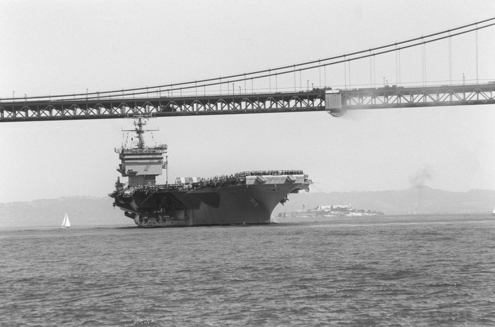 Starboard Bow View Of The Nuclear Powered Aircraft Carrier Uss Enterprise Cvn 65 As It Passes 4278