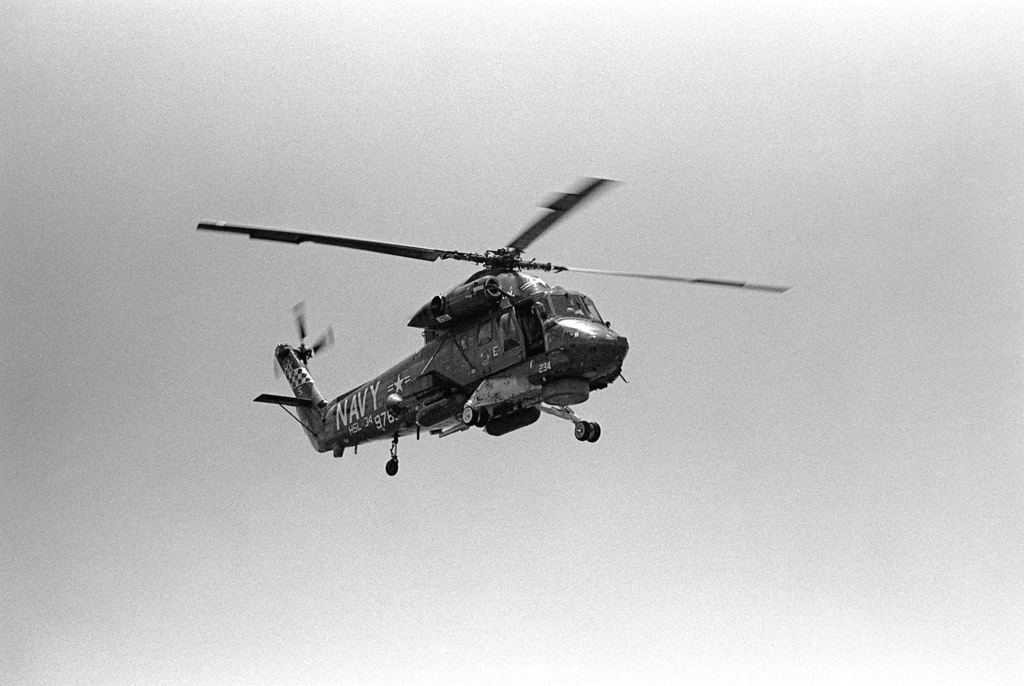 A view of an SH-2F Seasprite helicopter from Light Helicopter Anti ...