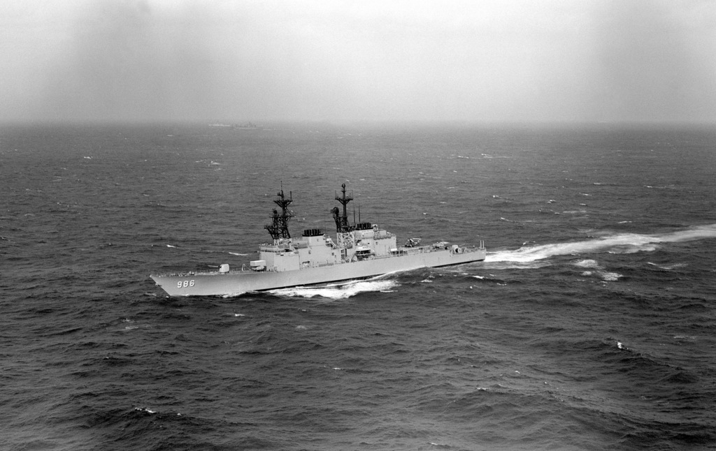 Aerial Port Bow View Of The Spruance Class Destroyer Uss Harry W Hill