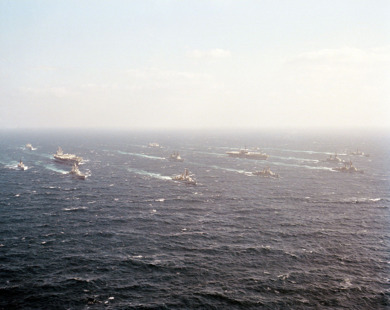 Aerial Starboard Bow View Of The Nuclear Powered Aircraft Carrier Uss Enterprise Cvn 65 Left 9794