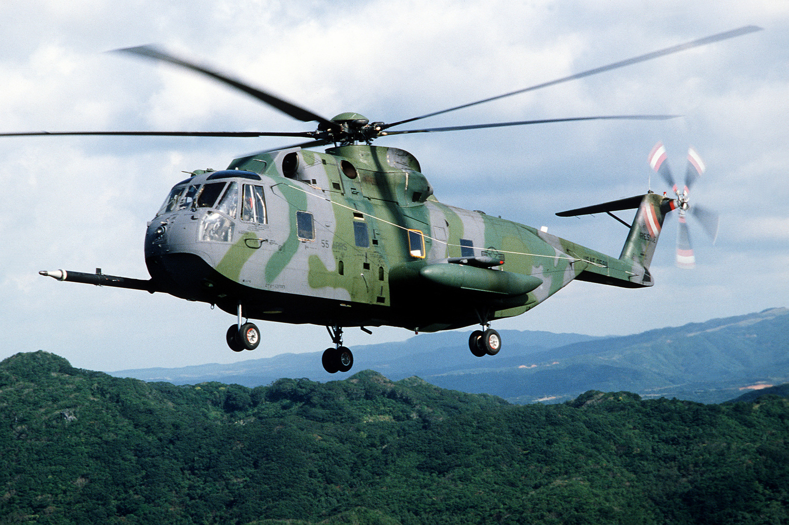 A Left Side View Of A Hh 3 Jolly Green Giant Helicopter Assigned To The