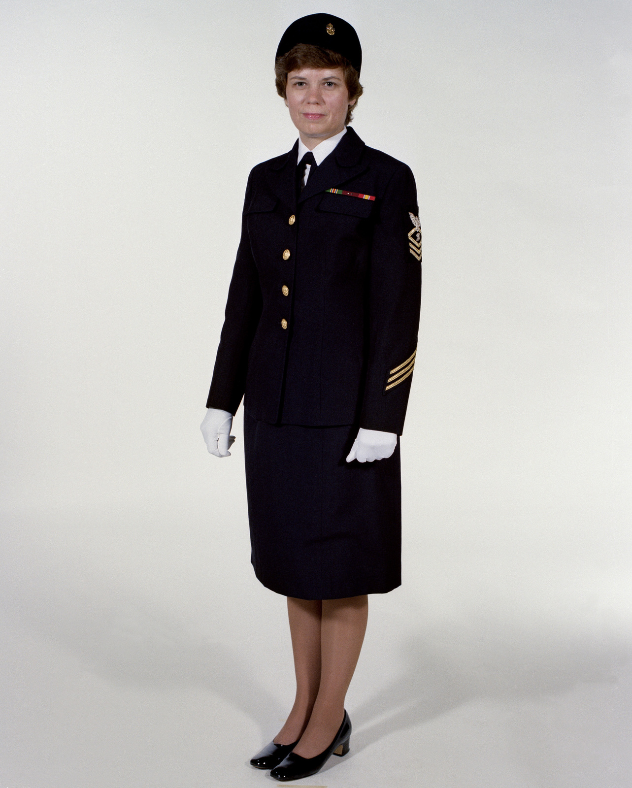 Uniform Service dress blue "A", female Navy chief petty