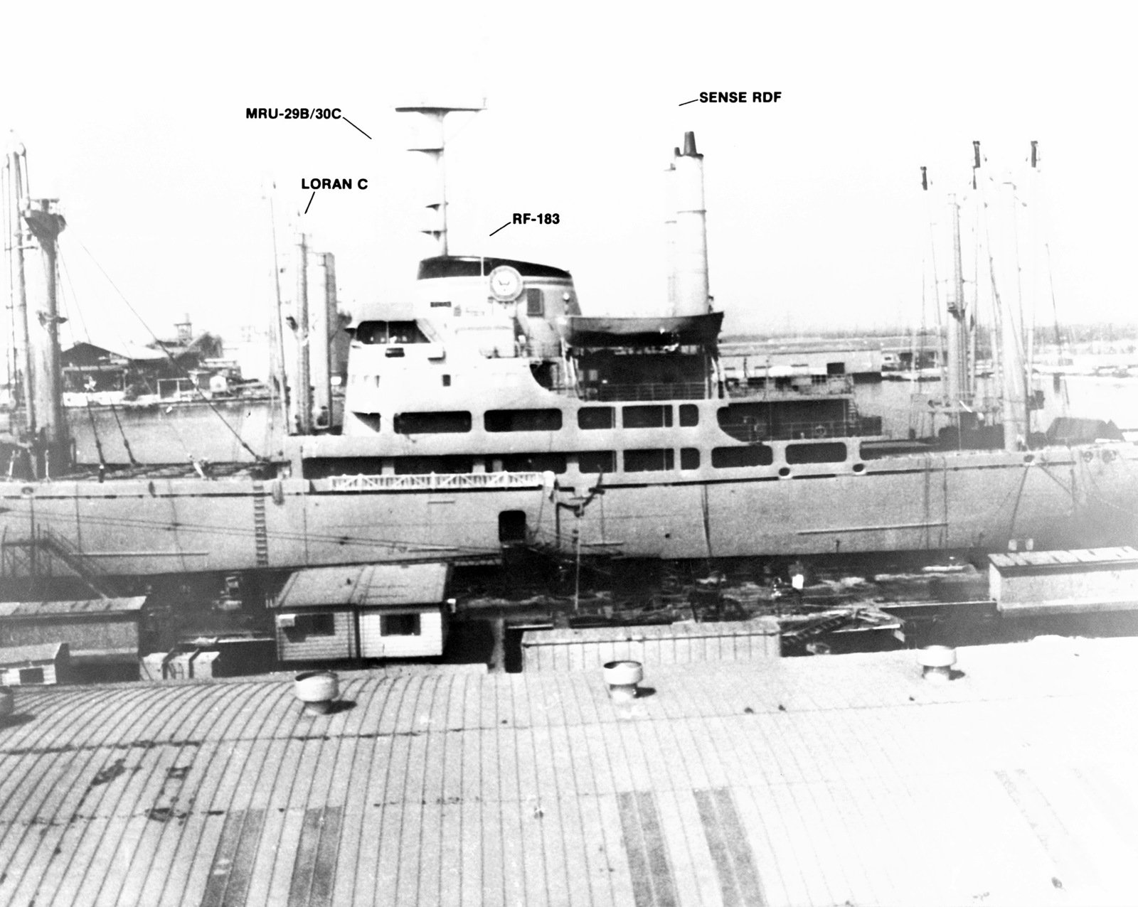 A Port Side View Of The Amidships Section Of The Forward Deployment ...