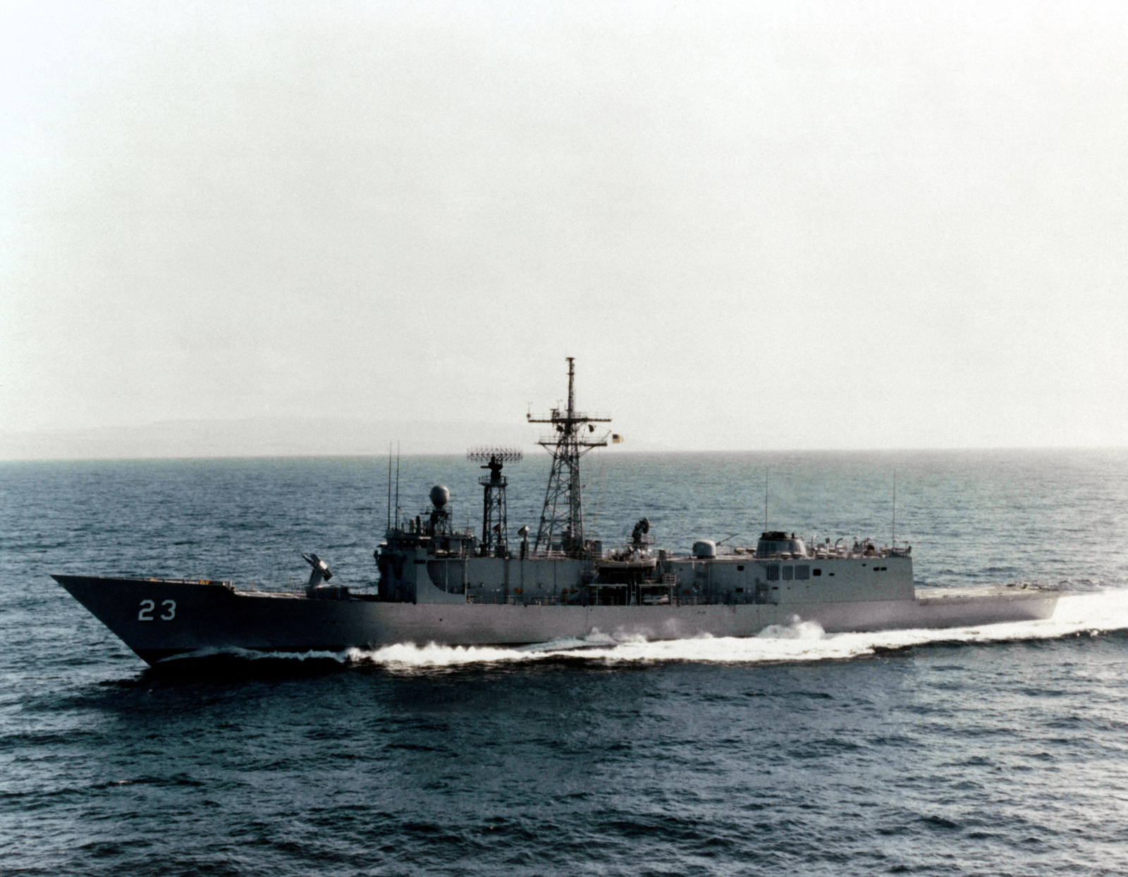 A Port Bow View Of The Guided Missile Frigate USS LEWIS B. PULLER (FFG ...