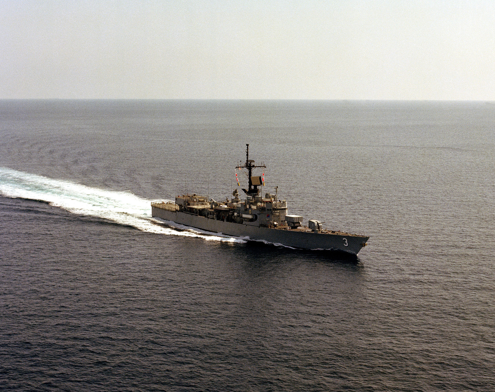 A Starboard Bow View Of The Guided Missile Frigate USS SCHOFIELD (FFG 3 ...