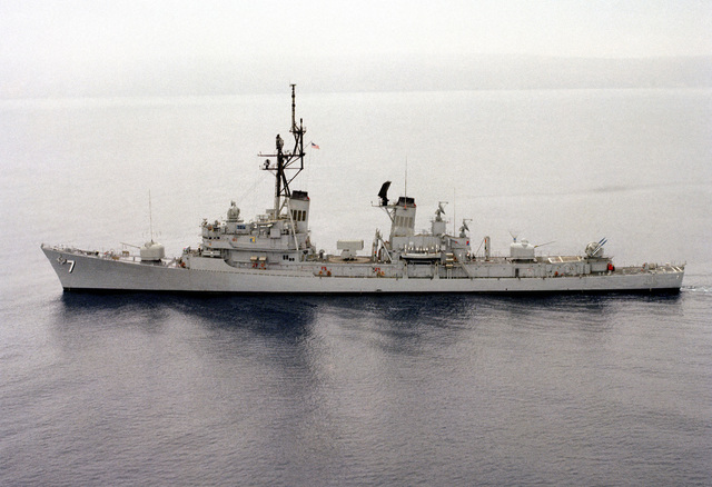 An Aerial Port Beam View Of The Guided Missile Destroyer USS HENRY B ...