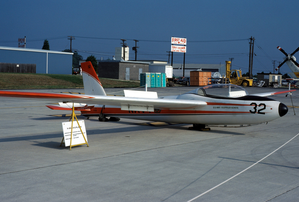 A right side view of an X-26 sailplane on display during the open house ...