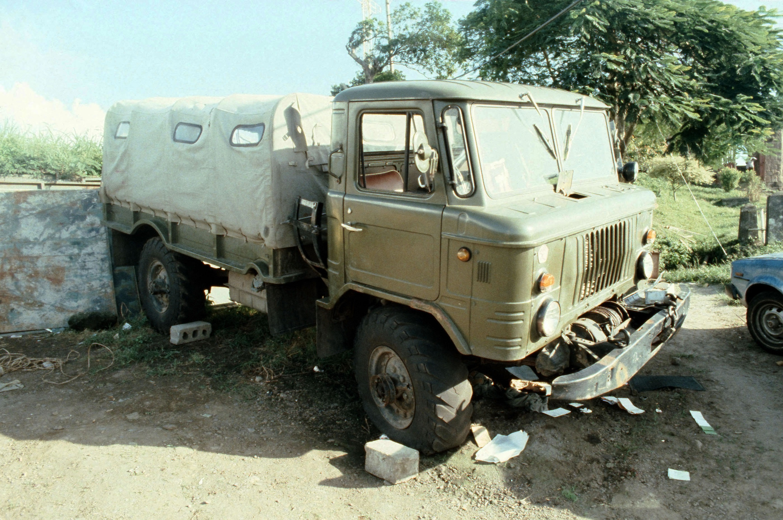 A Soviet made GAZ  66 truck  seized during Operation URGENT 