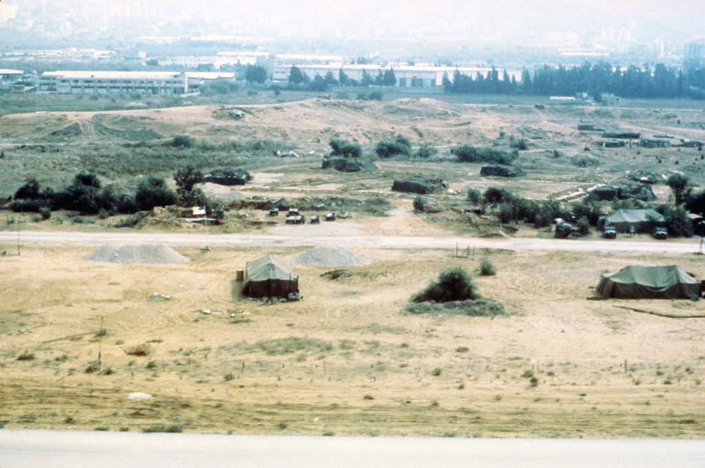 An Aerial View Of The Company B Command Post Area For The 22nd Marine ...