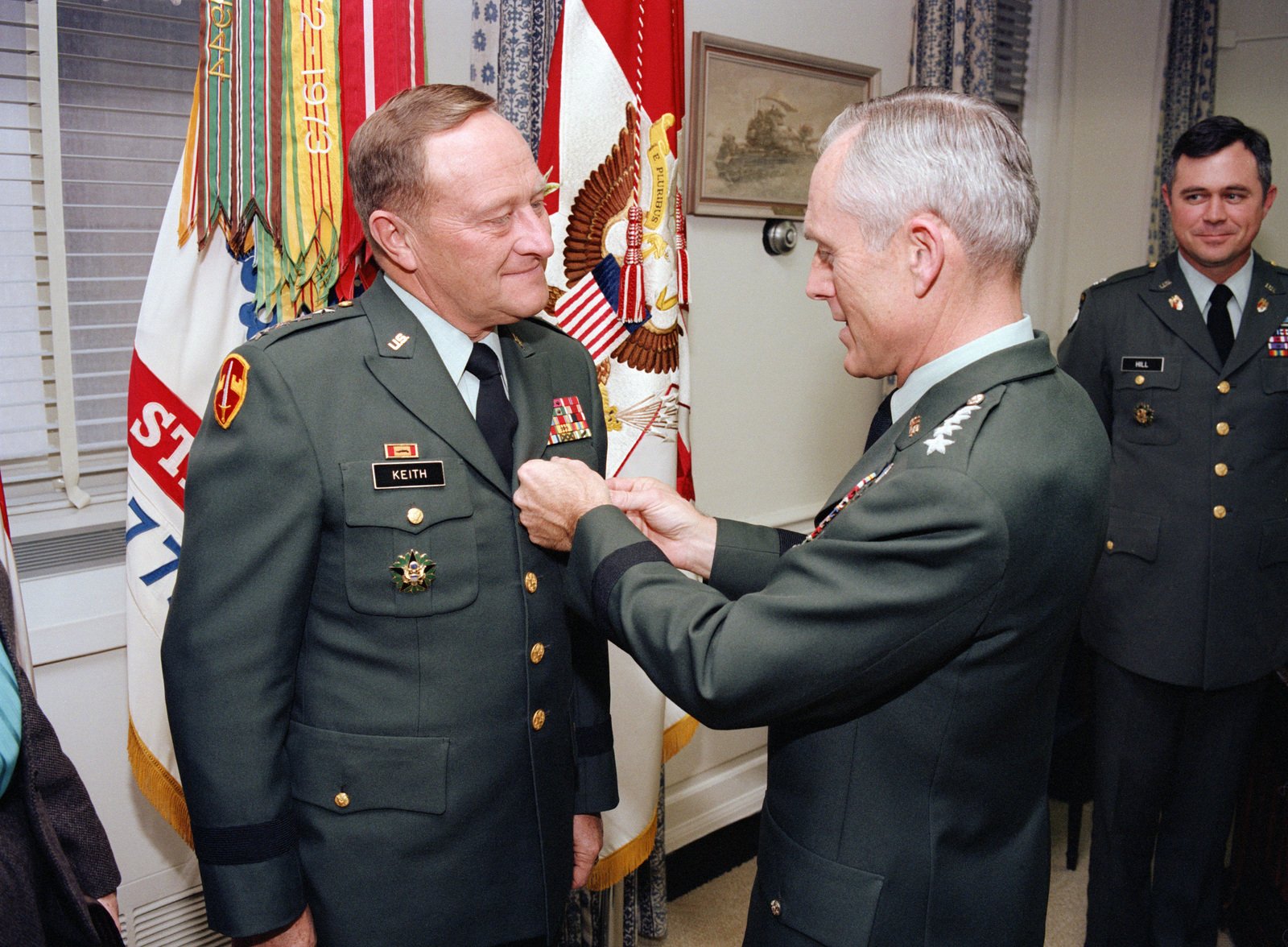 Army chief of staff General (GEN) John A. Wickham Jr., presents the ...