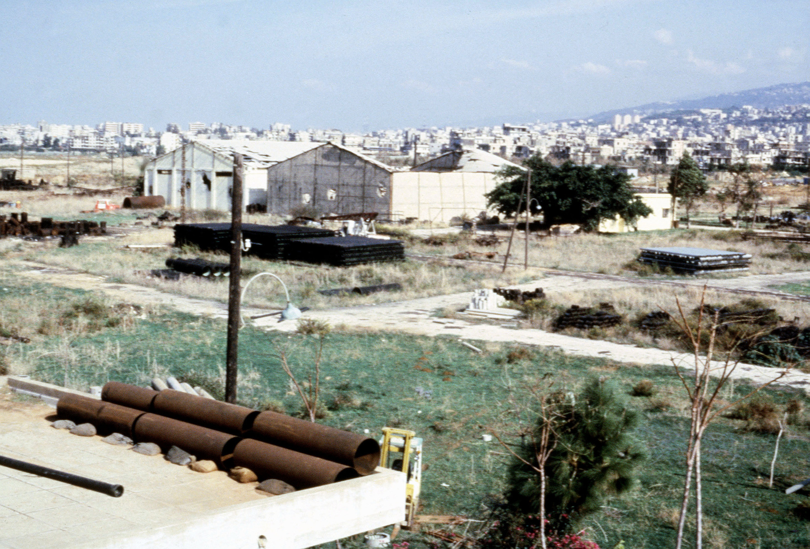 A view from a bunker position as atop Checkpoint 73 as Marines observe ...