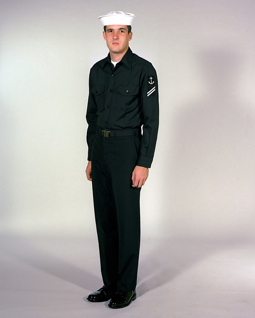 Navy Uniforms: Men's Winter Working Blue, E-1 through E-6. 1984 Uniform ...