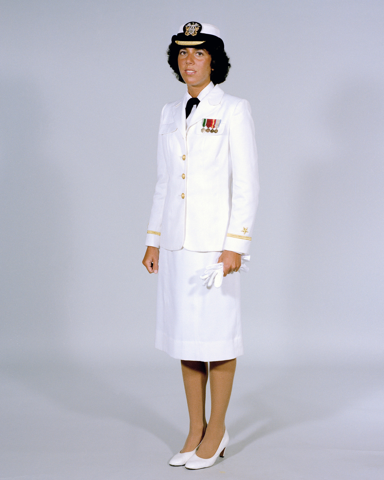 Navy Uniforms: Women's Dinner Dress White, Officer. 1984 Uniform ...