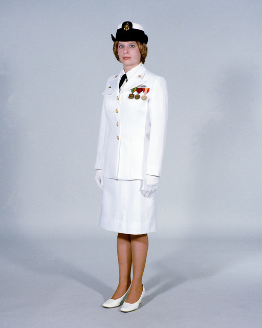 Navy womens dress white uniform