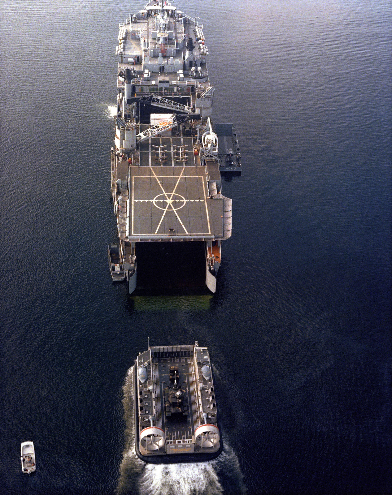 The amphibious assault landing craft Jeff-B (AALC) approaches the