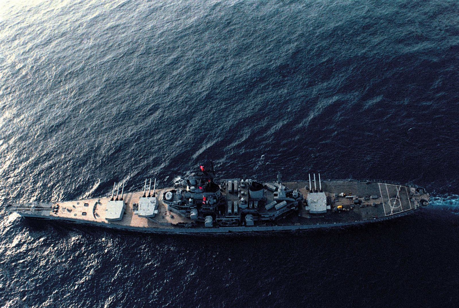 USS New Jersey Firing Guns