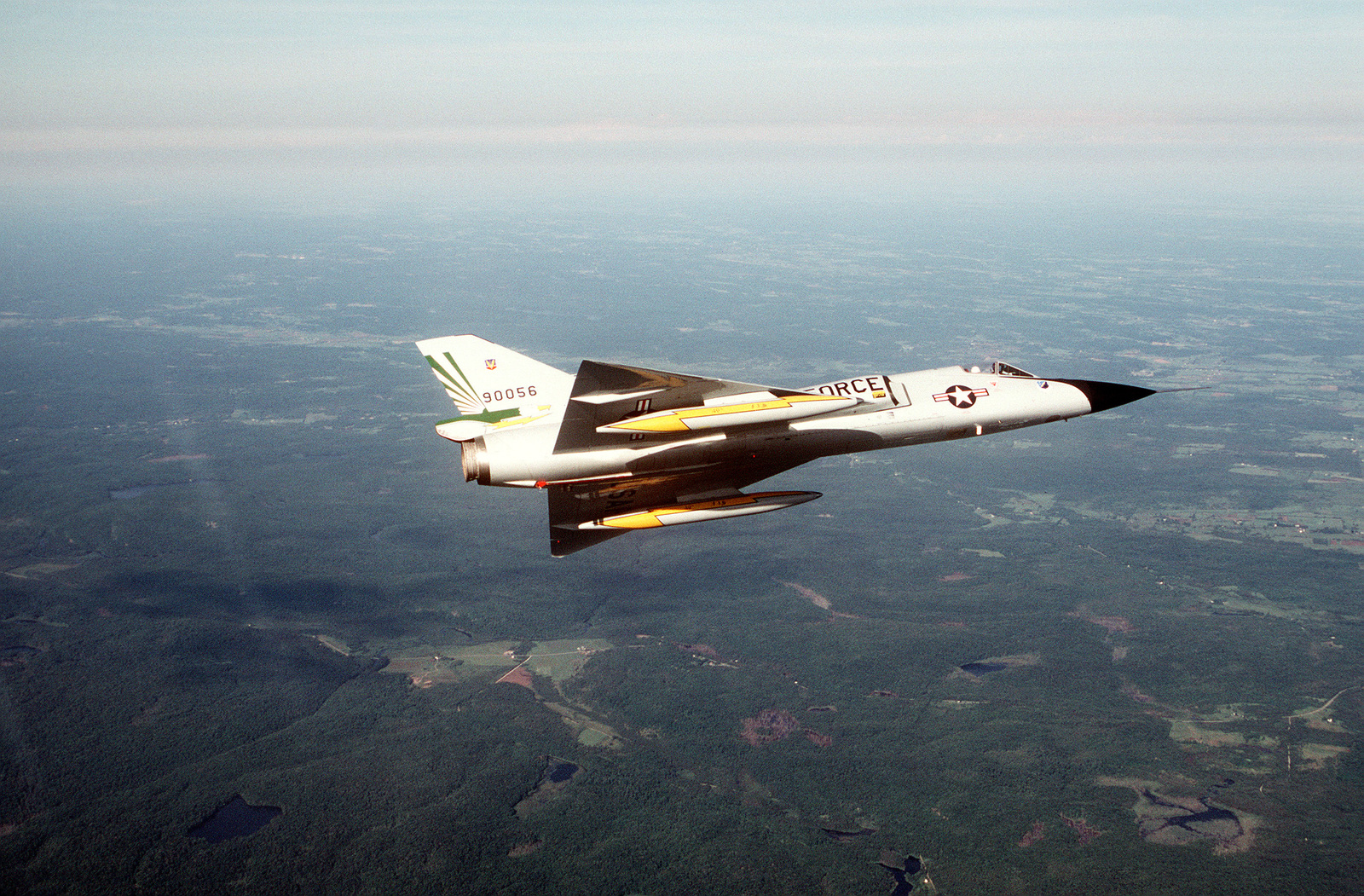 An Air-to-air Right Side View Of An F-106 Delta Dart Aircraft Assigned ...