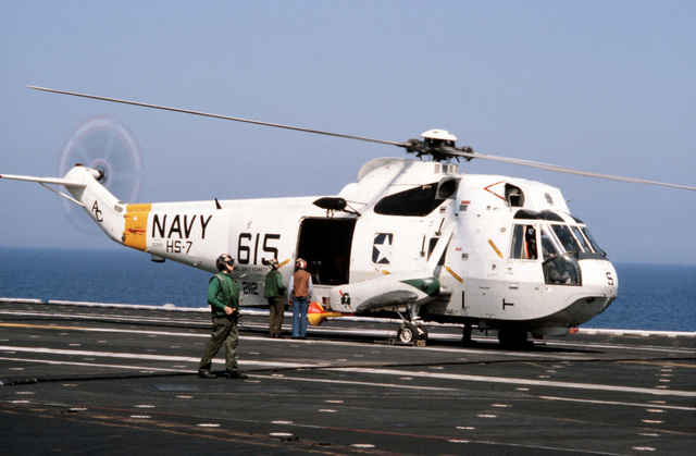 A right side view of a Helicopter Anti-submarine Squadron 7 (HS-7) SH ...