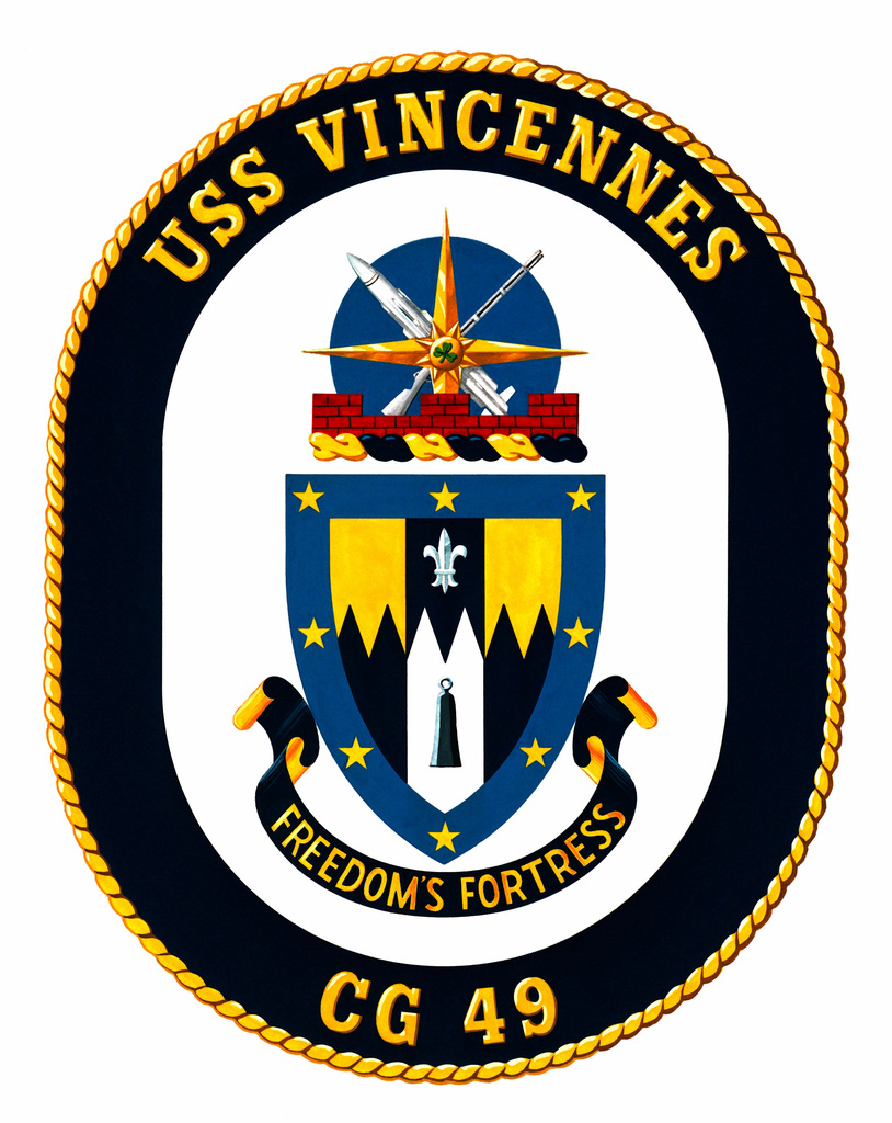 Navy Ship Coat of Arms for USS VINCENNES (CG 49) - NARA & DVIDS Public ...