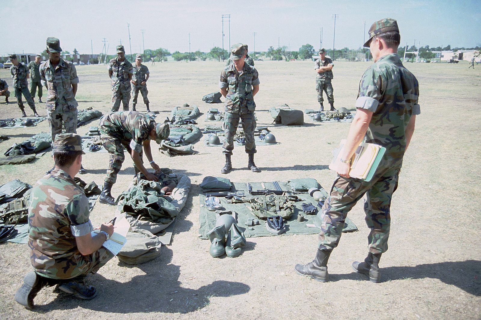 The first sergeant of the 1ST Bn., 67th Armor, conducts a personal ...