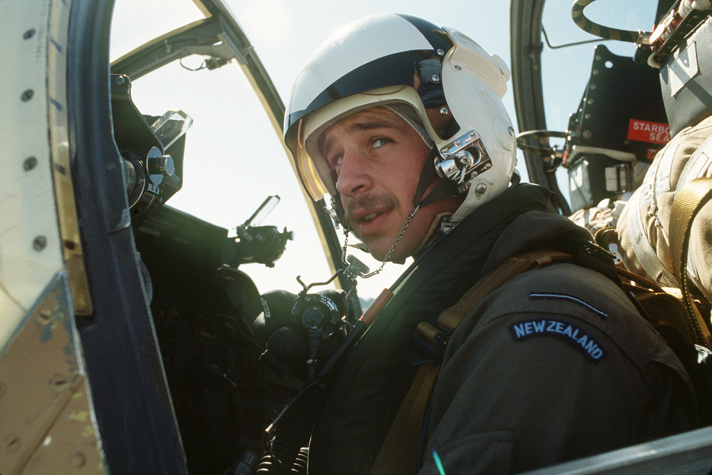 A pilot of the Royal New Zealand Air Force straps into a Mark 88 ...