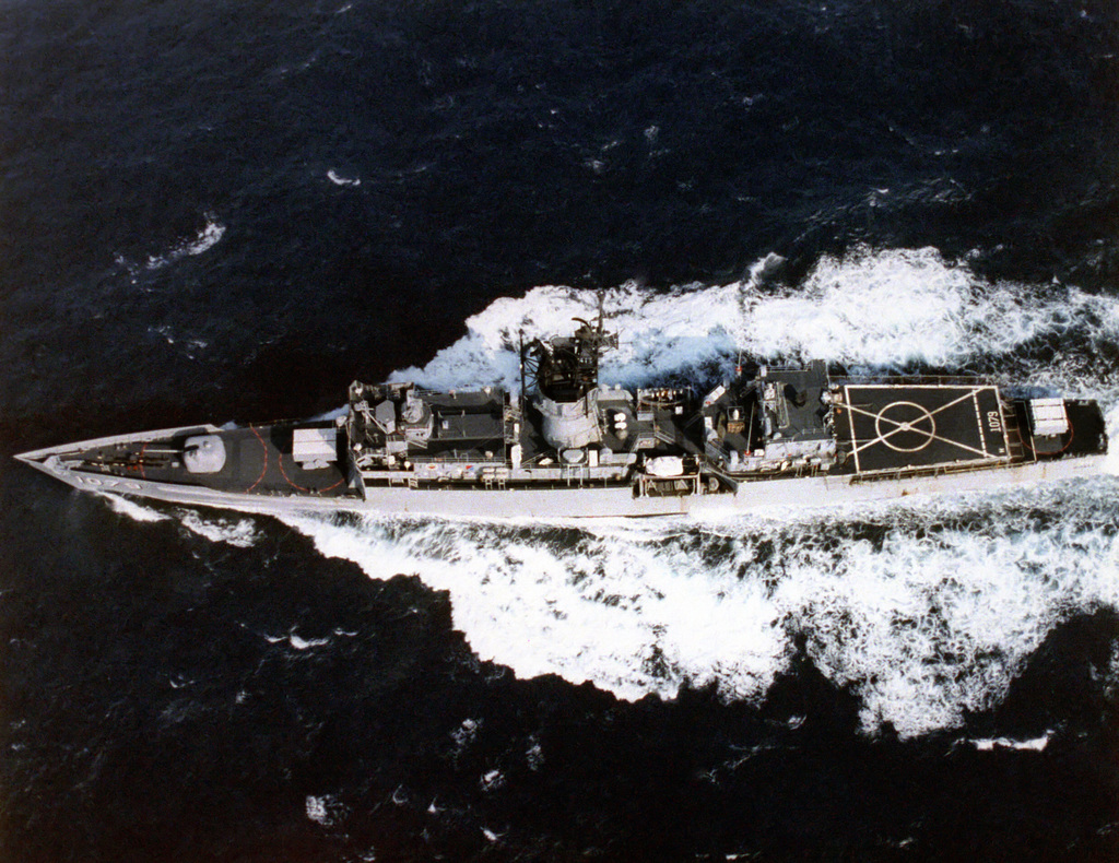 A Low Oblique Port Beam View Of The Knox Class Frigate Uss Bowen Ff 1079 Underway Nara