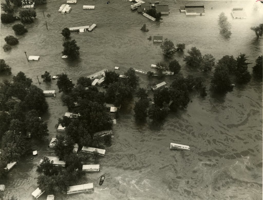 Trailer Camp in Naugatuck, Connecticut, during a Flood PICRYL