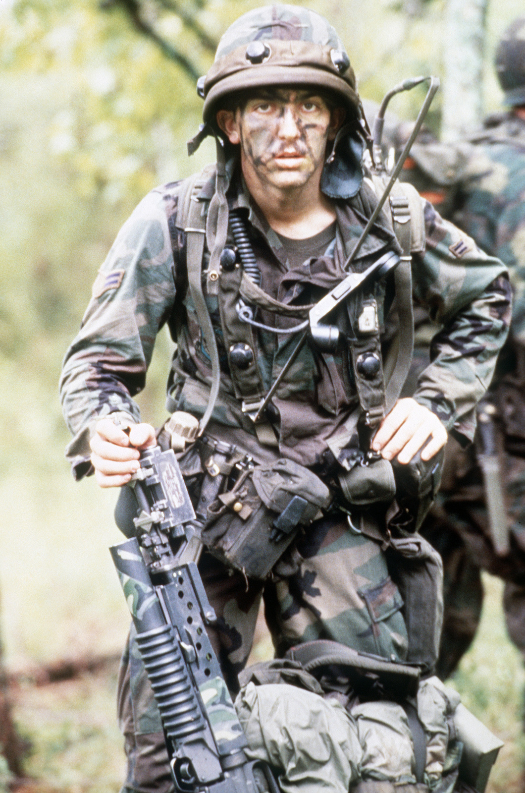 A US Air Force security policeman participates in Exercise VOLANT ...