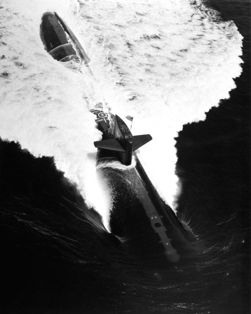 A High Angle Port Bow View Of The Los Angeles Class Nuclear Powered