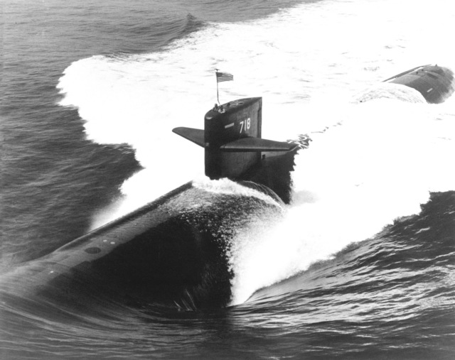 An Aerial Port Bow View Of The Los Angeles Class Nuclear Powered Attack