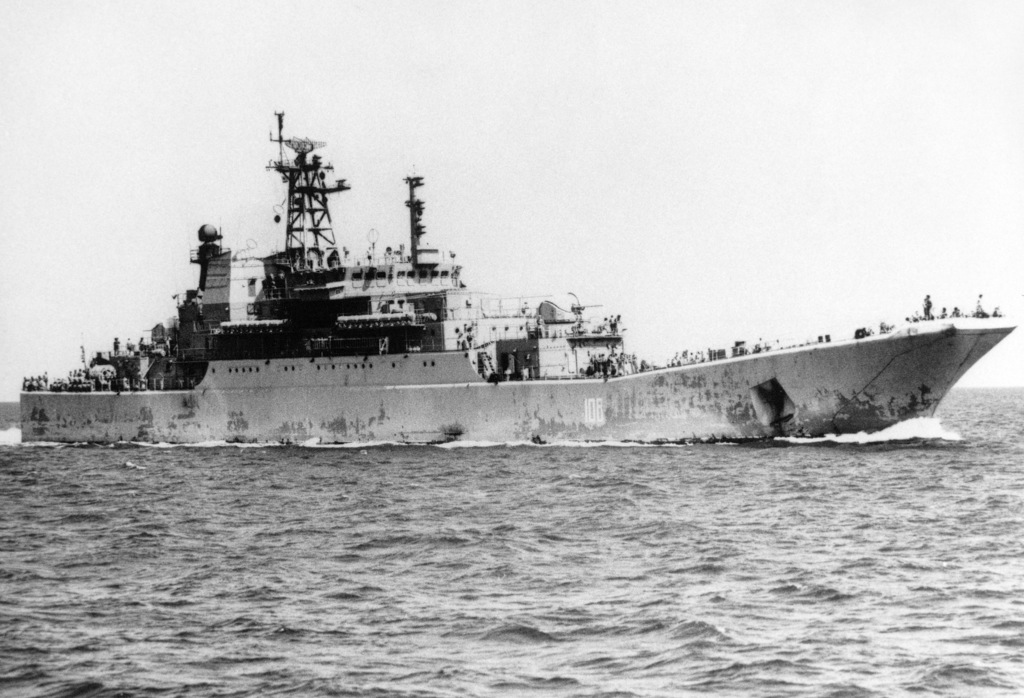 A Starboard Bow View Of A Soviet Ropucha Class Tank Landing Ship 