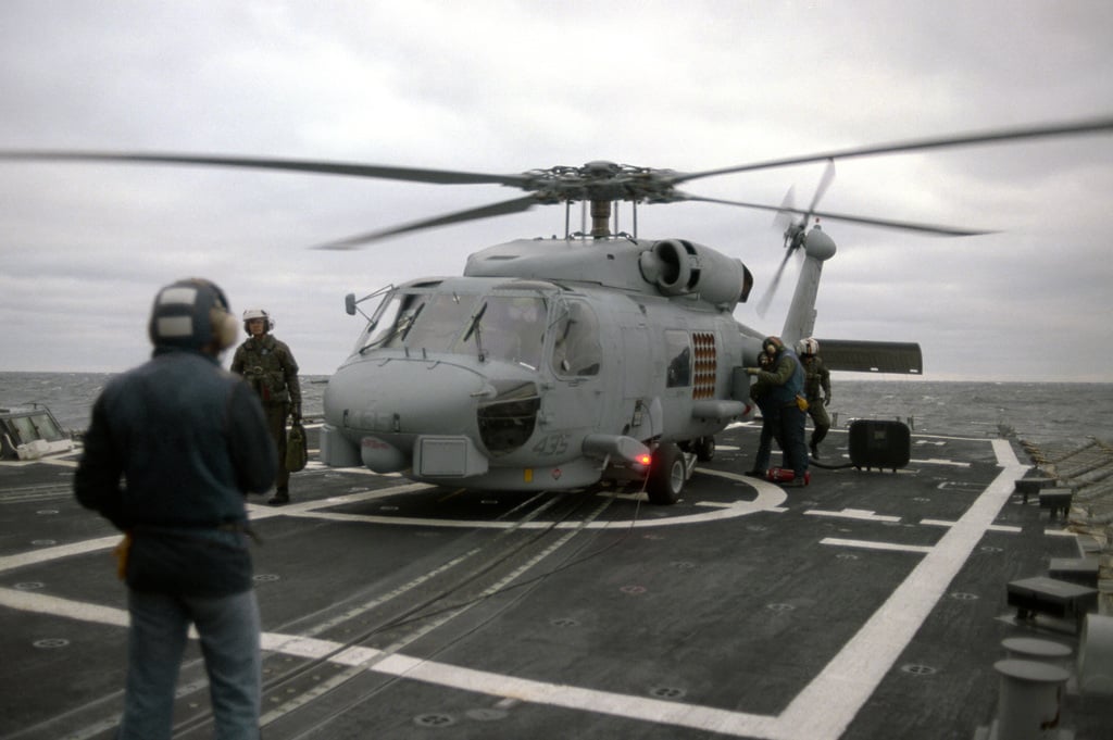 An SH-60B Seahawk Helicopter From Helicopter Light Anti-submarine ...