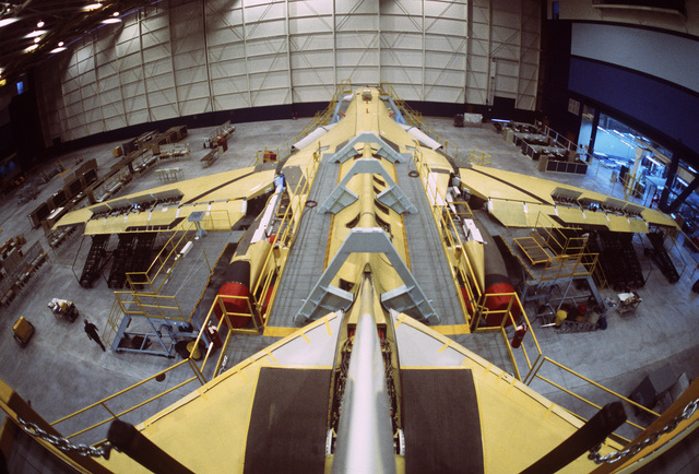 A Rear View Of A B-1B Aircraft In Final Stages Of Construction - PICRYL ...