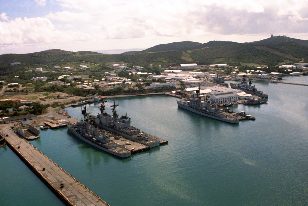 High Oblique View Of Naval Base Guantanamo Bay Looking Southwest   High Oblique View Of Naval Base Guantanamo Bay Looking Southwest Vessels In 7ce810 1024 