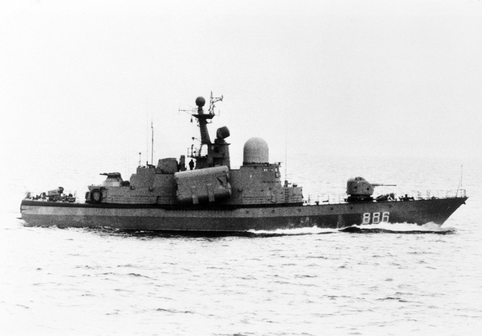 Starboard Beam View Of Soviet Tarantual Ii Class Guided Missile Attack Boat Armed With Four Ss N 1934