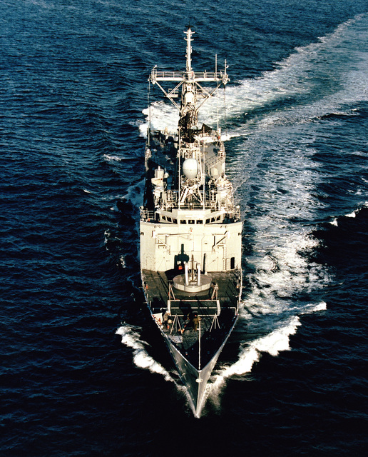 An Elevated Bow View Of The Guided Missile Frigate USS SAMUEL B ...