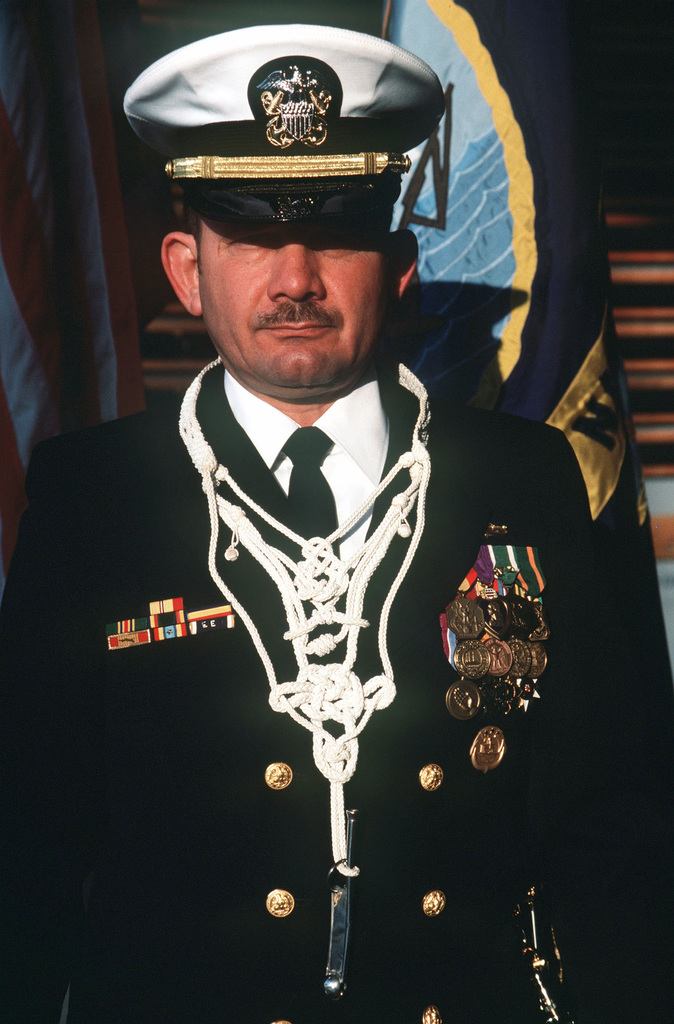 CHIEF Warrant Officer Juan A. Thomas, ship's boatswain, prior to